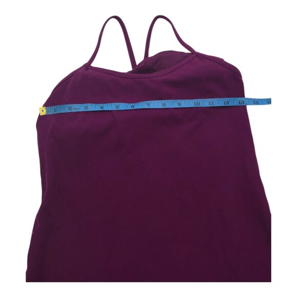 Lululemon Top Womens 6 Power Y Tank Padded Build In Bra Yoga Athleisure Crossfit - Picture 4 of 6